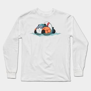 Swimmer Panda Long Sleeve T-Shirt